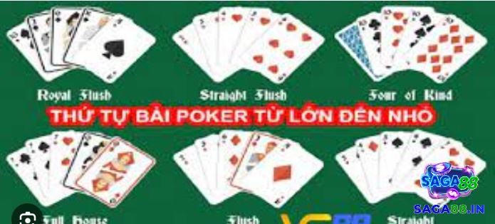 Thứ tự bài poker từ lớn đến bé được xếp thế nào?