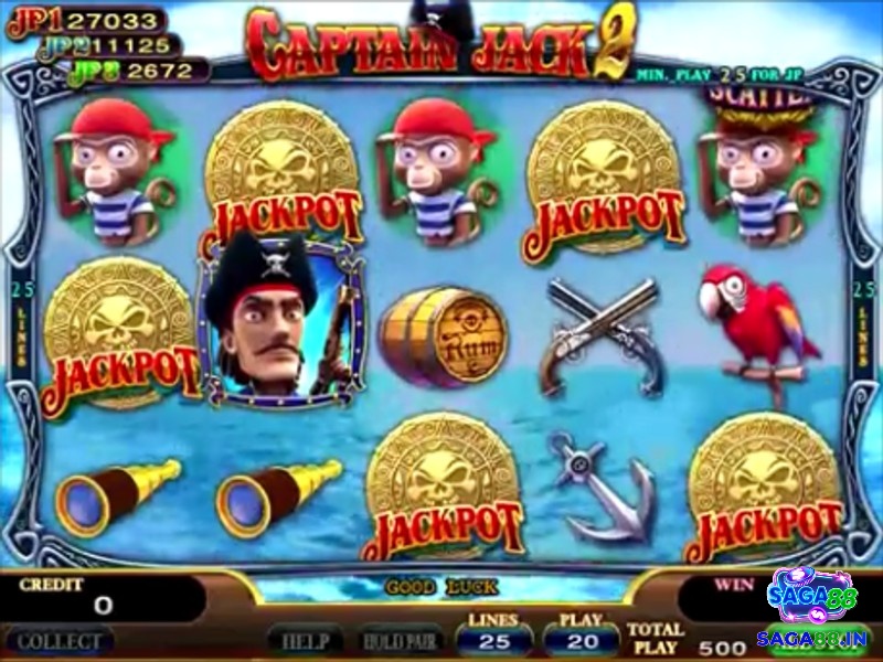 Captain Jackpots Jackpot có những tính năng hấp dẫn