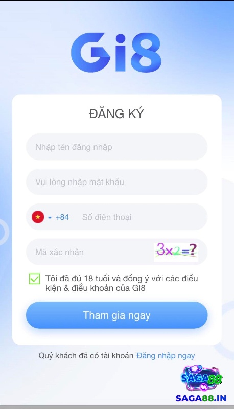 Điền thông tin vào mẫu đăng ký web cược 