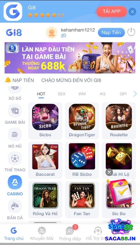 Casino Live tại web cược với rất nhiều trò chơi hấp dẫn