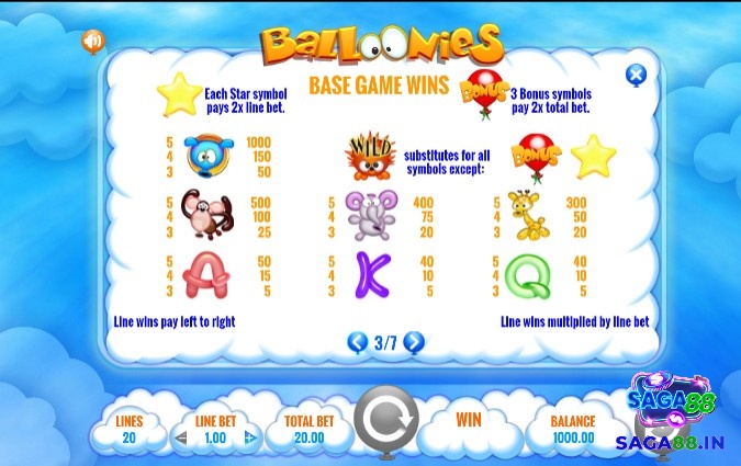 Các biểu tượng động vật ngộ nghĩnh trong game Balloonies Farm