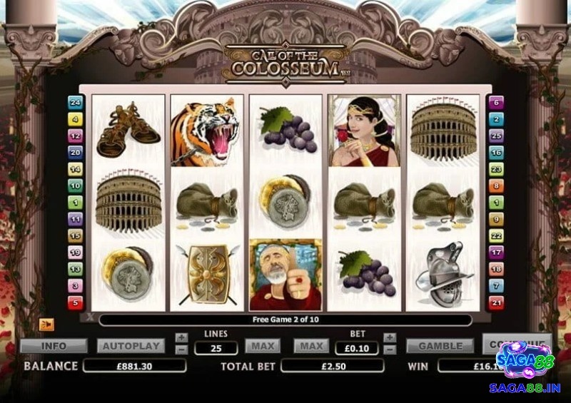 Call of the Colosseum: Slot chủ đề La Mã với RTP 95,26%