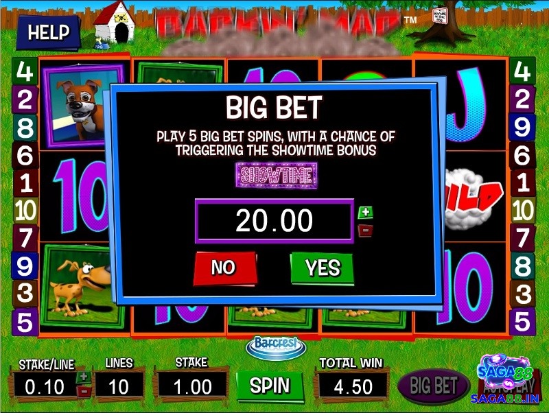 Showtime bonus chỉ xuất hiện khi người chơi chơi ở chế độ Big Bet