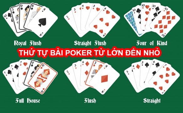 Thứ tự poker: Hiểu rõ các thứ tự để tăng cơ hội chiến thắng