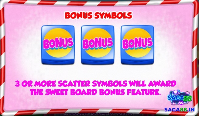 3 biểu tượng Bonus sẽ giúp kích hoạt tính năng The Sweet Board Bonus