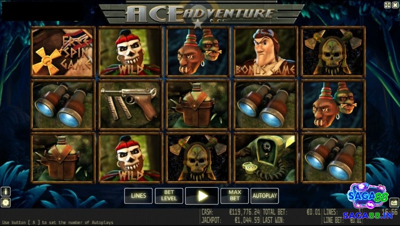 Ace Adventure slot là trò chơi với thiết lập 5 cuộn cơ bản