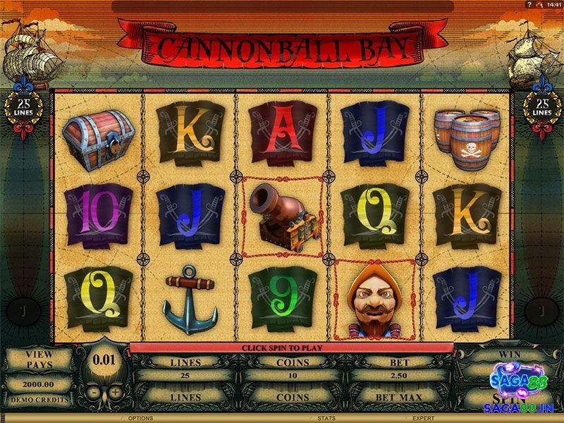 Canonball Bay slot tìm kiếm kho báu đại dương RTP 96%